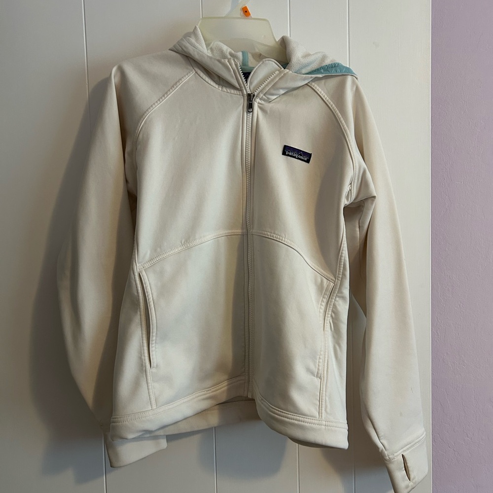 White womens medium hooded Patagonia jacket